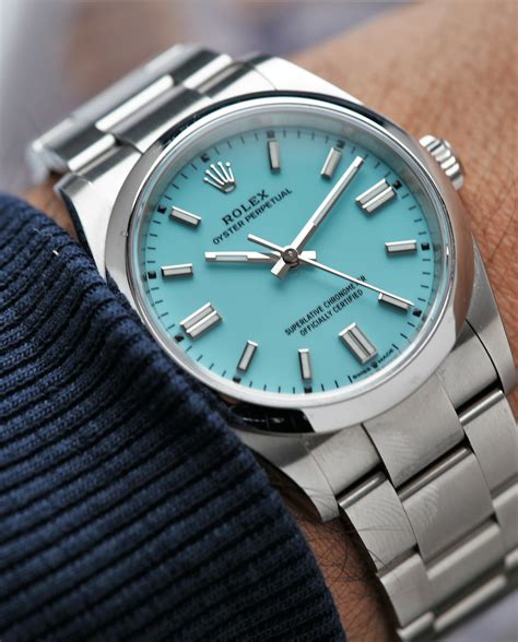 blue tone rolex watch|Rolex op 36 tiffany blue.